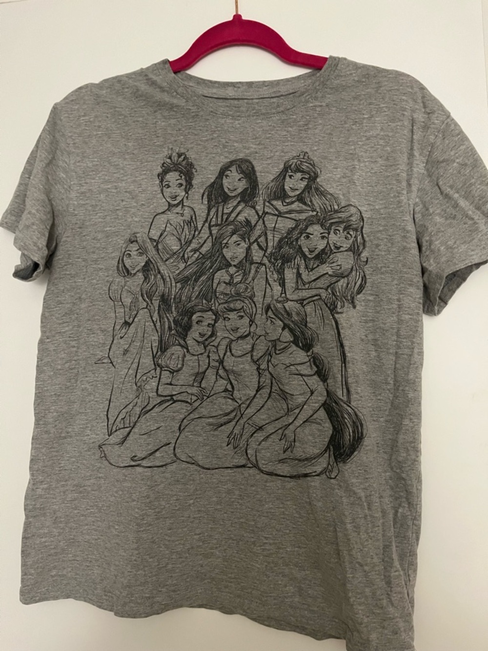 Disney Princess Grey Tee with Black Logo
